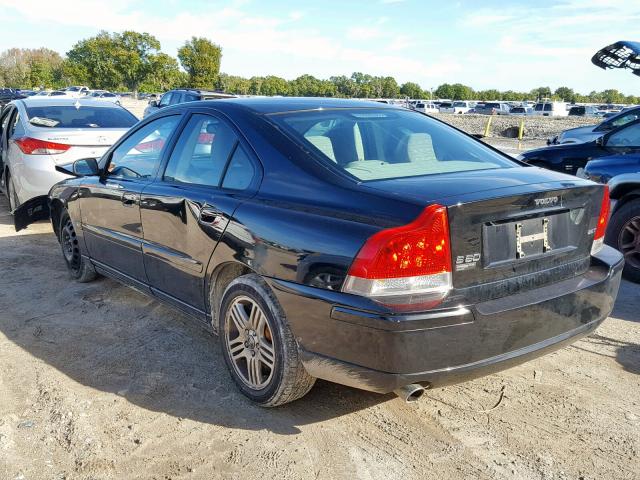 YV1RS592562543631 - 2006 VOLVO S60 2.5T BLACK photo 3