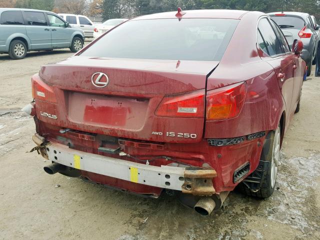 JTHCK262372012880 - 2007 LEXUS IS 250 MAROON photo 4