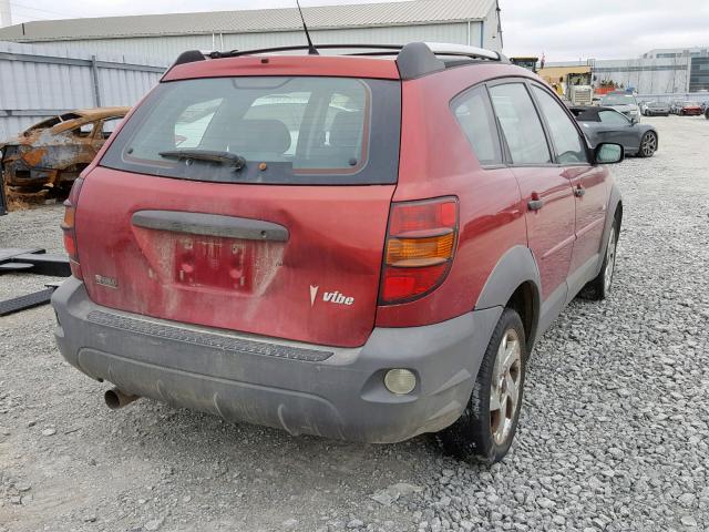 5Y2SL62823Z477065 - 2003 PONTIAC VIBE RED photo 4