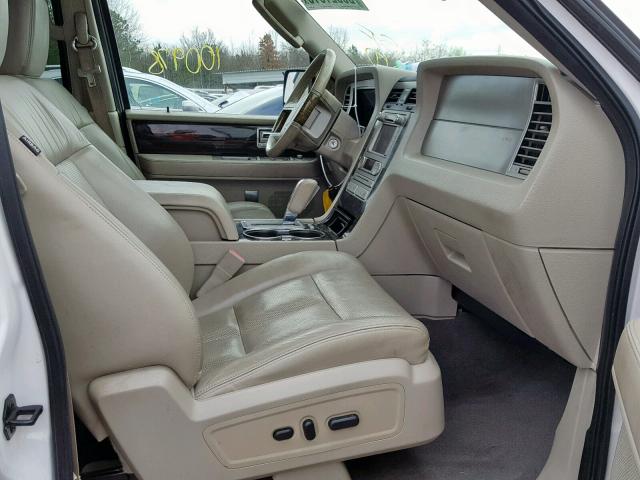 5LMJJ2H55AEJ01884 - 2010 LINCOLN NAVIGATOR 白色 照片 5