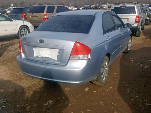 KNAFE121885524273 - 2008 KIA SPECTRA EX BLUE photo 4