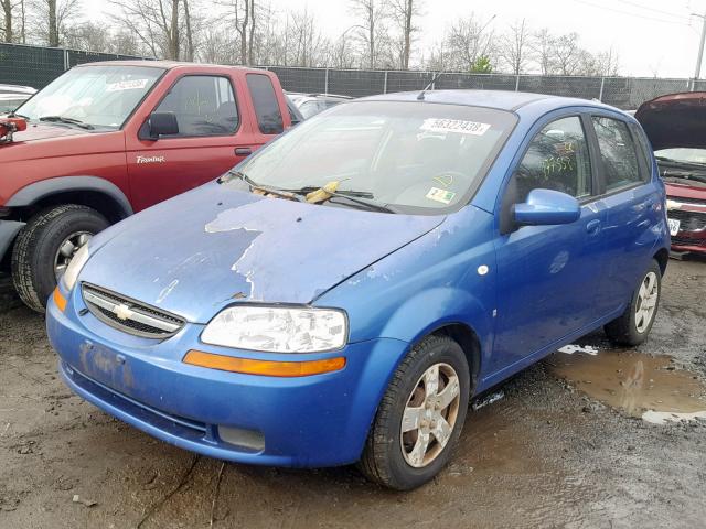 KL1TD66697B726686 - 2007 CHEVROLET AVEO BASE Mavi foto 2