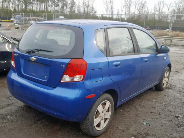 KL1TD66697B726686 - 2007 CHEVROLET AVEO BASE Mavi foto 4