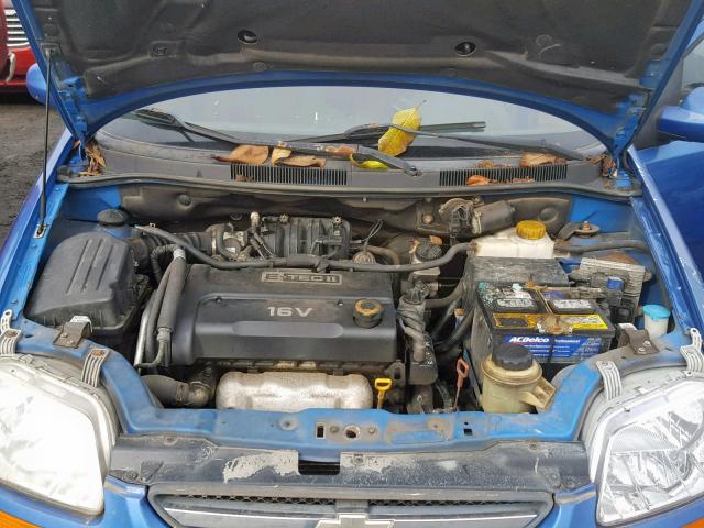 KL1TD66697B726686 - 2007 CHEVROLET AVEO BASE Mavi foto 7