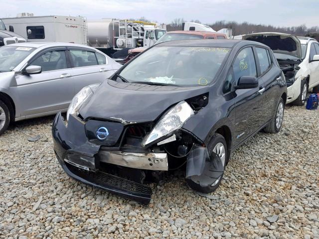 1N4AZ0CP1FC329774 - 2015 NISSAN LEAF S BLACK photo 2