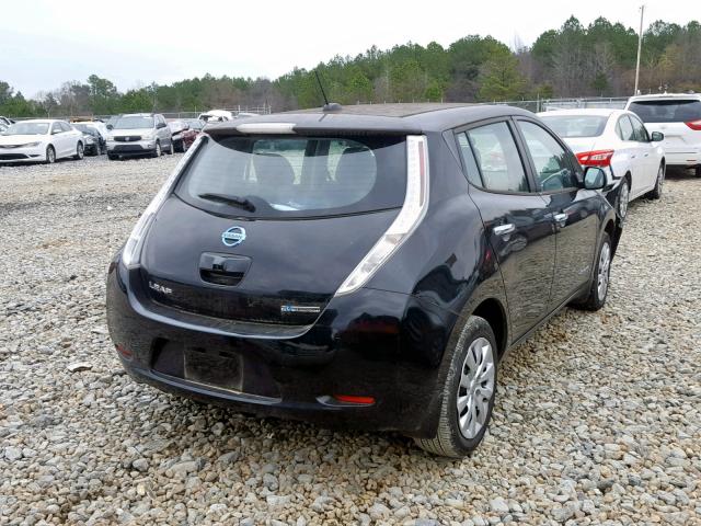 1N4AZ0CP1FC329774 - 2015 NISSAN LEAF S BLACK photo 4