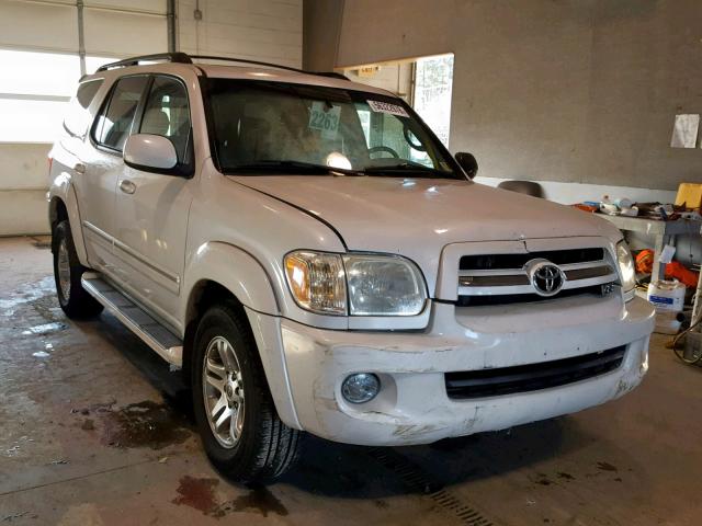 5TDBT48A36S267224 - 2006 TOYOTA SEQUOIA LI WHITE photo 1