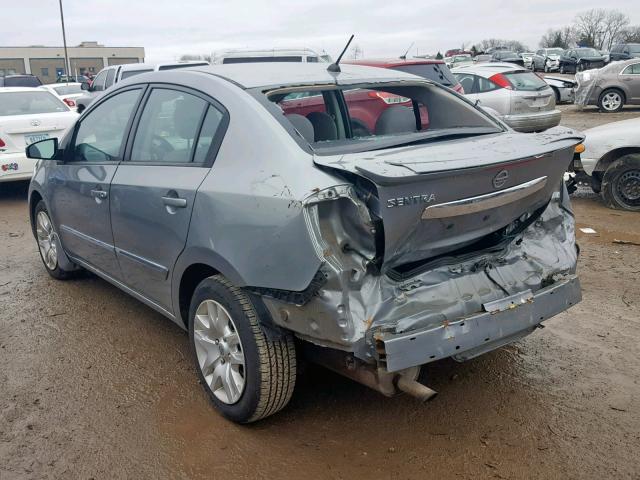 3N1AB6AP0BL657726 - 2011 NISSAN SENTRA 2.0 SILVER photo 3