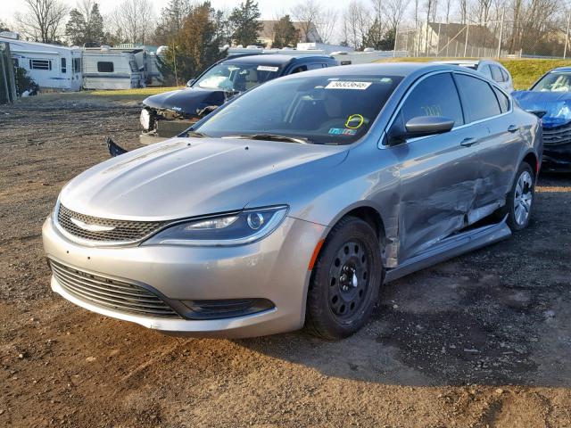 1C3CCCFB5FN655463 - 2015 CHRYSLER 200 LX SILVER photo 2