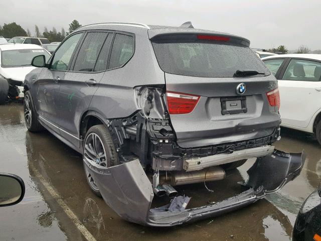 5UXWX7C59G0S16752 - 2016 BMW X3 XDRIVE3 GRAY photo 3