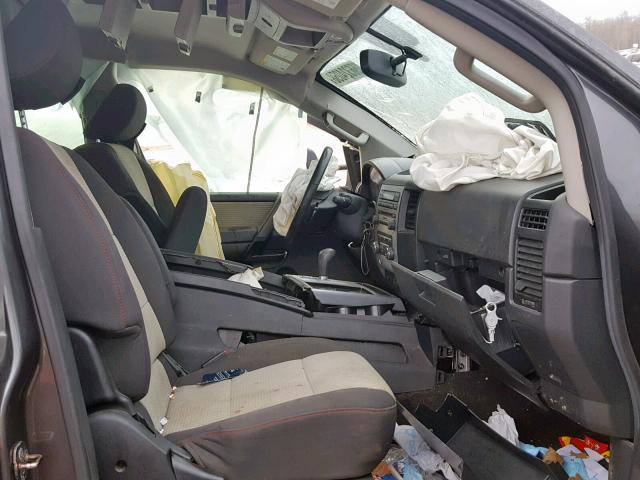 1N6AA0EC5CN307883 - 2012 NISSAN TITAN S GRAY photo 5