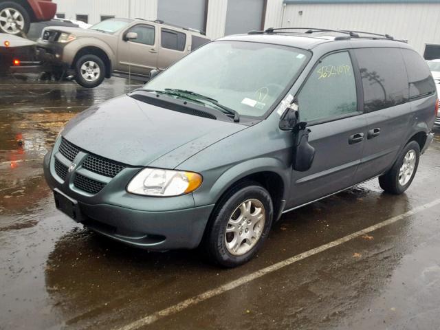 1D4GP25R43B327459 - 2003 DODGE CARAVAN SE GREEN photo 2