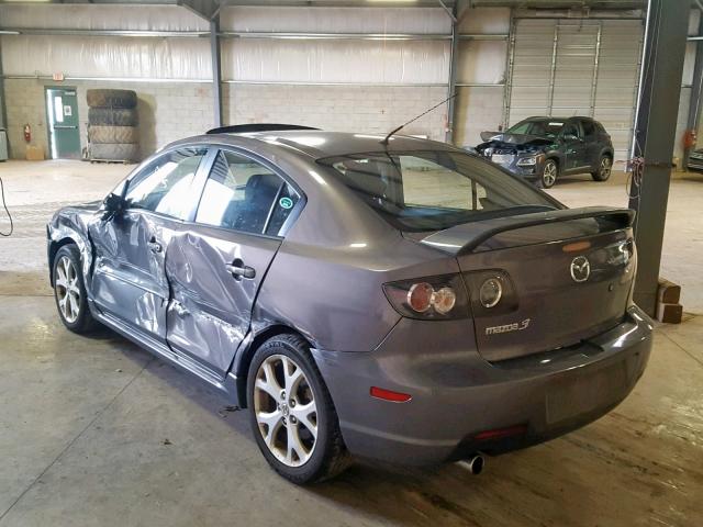 JM1BK324981157696 - 2008 MAZDA 3 S GRAY photo 3