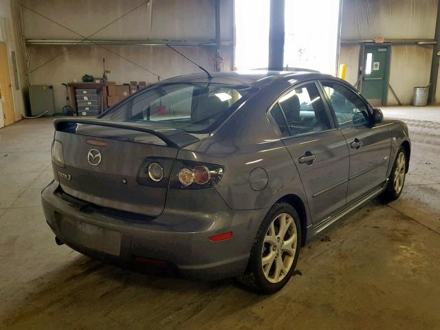 JM1BK324981157696 - 2008 MAZDA 3 S GRAY photo 4