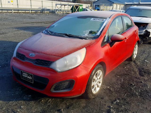 KNADM5A38C6015498 - 2012 KIA RIO LX RED photo 2