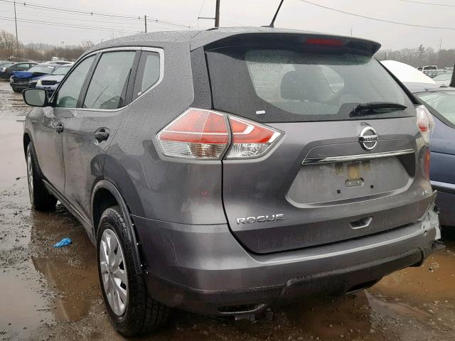 JN8AT2MV7GW139390 - 2016 NISSAN ROGUE S GRAY photo 3