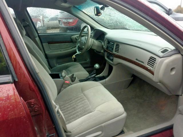 2G1WH55K329243085 - 2002 CHEVROLET IMPALA LS BURGUNDY photo 5