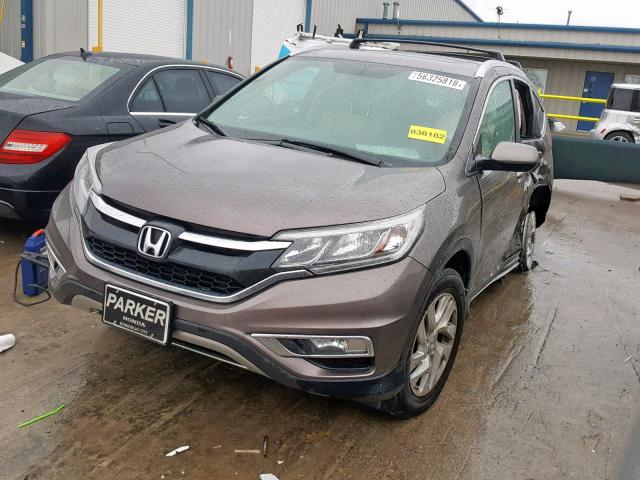 2HKRM3H76FH528135 - 2015 HONDA CR-V EXL BROWN photo 2