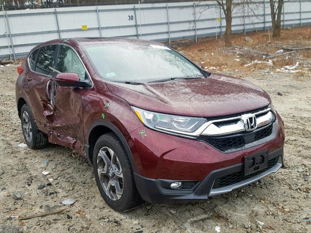 7FARW2H88JE007782 - 2018 HONDA CR-V EXL BURGUNDY photo 1