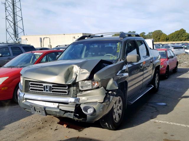 2HJYK16416H506305 - 2006 HONDA RIDGELINE GREEN photo 2