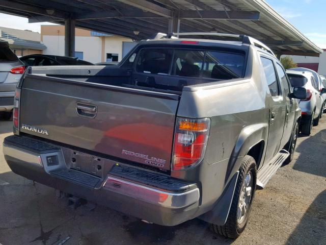 2HJYK16416H506305 - 2006 HONDA RIDGELINE GREEN photo 4