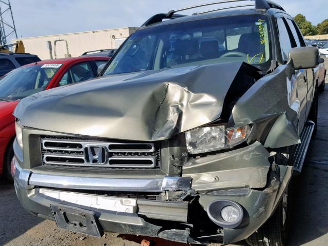 2HJYK16416H506305 - 2006 HONDA RIDGELINE GREEN photo 9