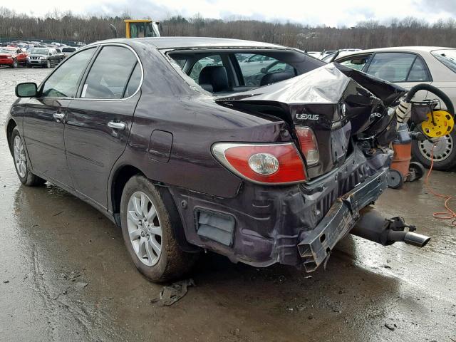 JTHBF30G130113755 - 2003 LEXUS ES 300 PURPLE photo 3