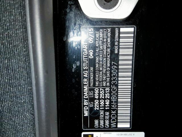 WDDKJ6HB0GF333097 - 2016 MERCEDES-BENZ E 400 4MAT BLACK photo 10