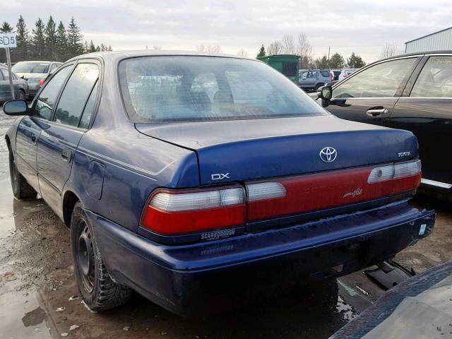 2T1BA05E8TC129348 - 1996 TOYOTA COROLLA DX BLUE photo 3