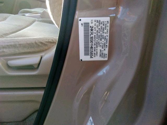 2HKRL1856YH605854 - 2000 HONDA ODYSSEY LX GOLD photo 10