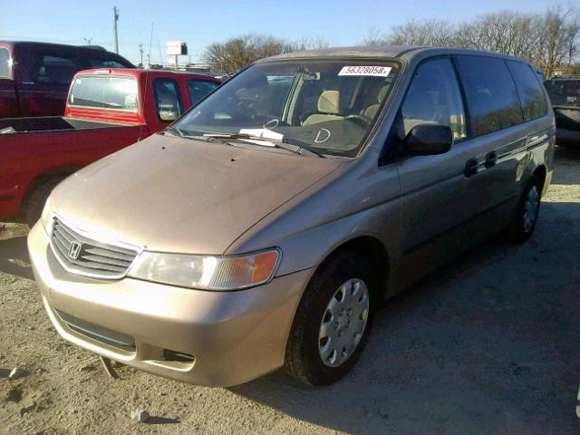 2HKRL1856YH605854 - 2000 HONDA ODYSSEY LX GOLD photo 2