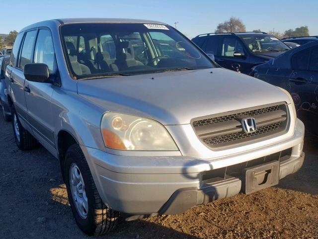 2HKYF18174H558098 - 2004 HONDA PILOT LX SILVER photo 1