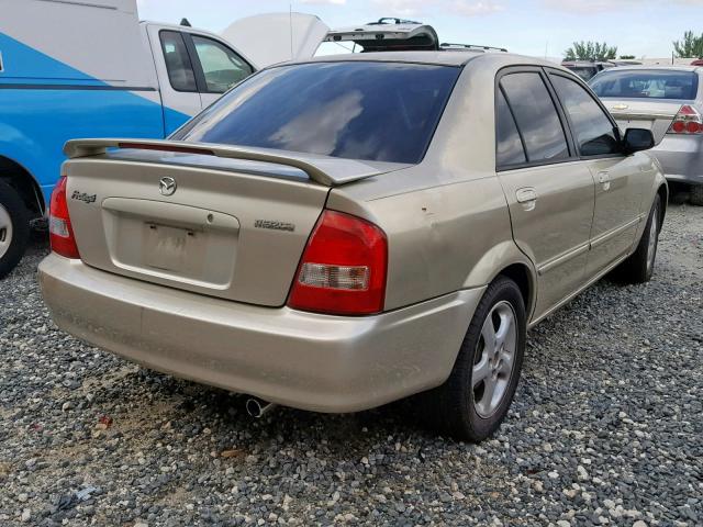 JM1BJ225621575548 - 2002 MAZDA PROTEGE DX GOLD photo 4