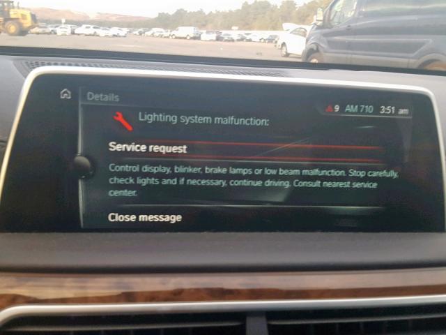 WBA7F2C51GG420946 - 2016 BMW 750 XI BLACK photo 9