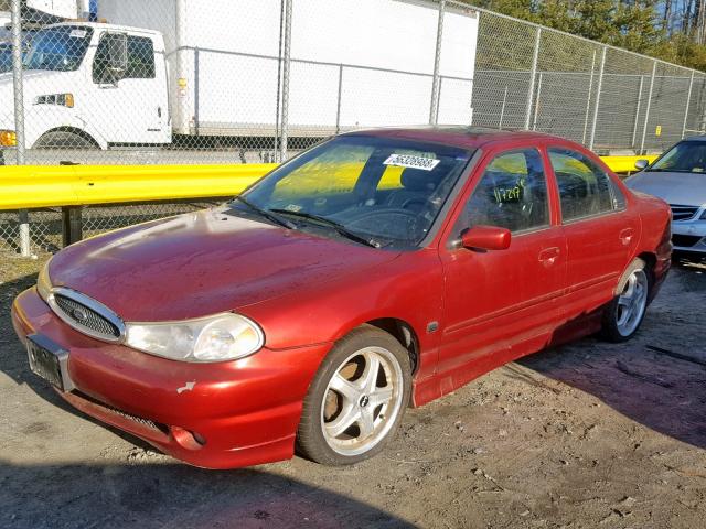 1FALP68G7WK152499 - 1998 FORD CONTOUR SV RED photo 2