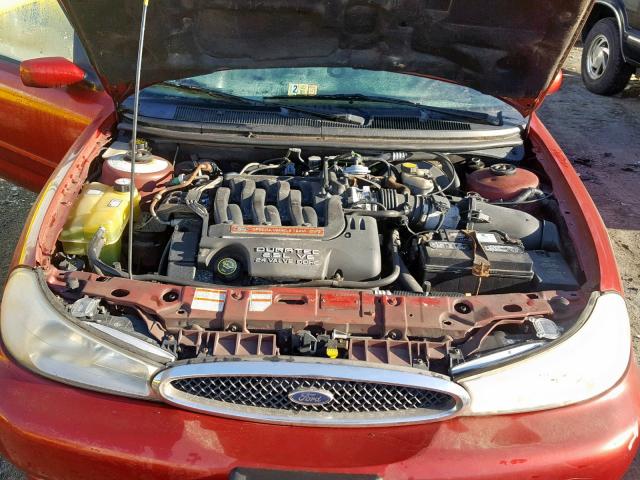 1FALP68G7WK152499 - 1998 FORD CONTOUR SV RED photo 7