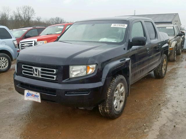 2HJYK16516H533125 - 2006 HONDA RIDGELINE BLACK photo 2