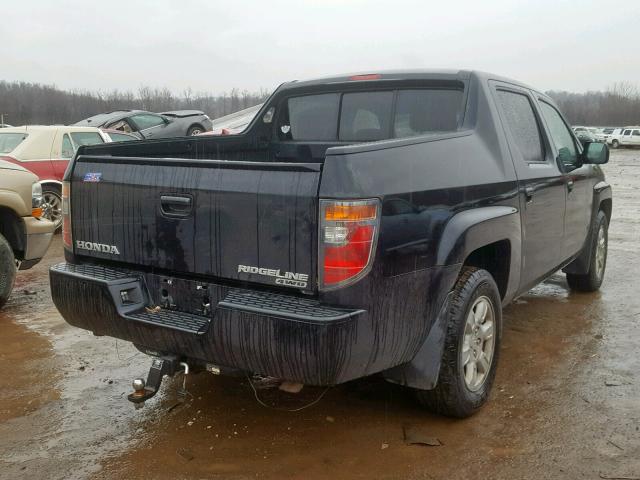 2HJYK16516H533125 - 2006 HONDA RIDGELINE BLACK photo 4