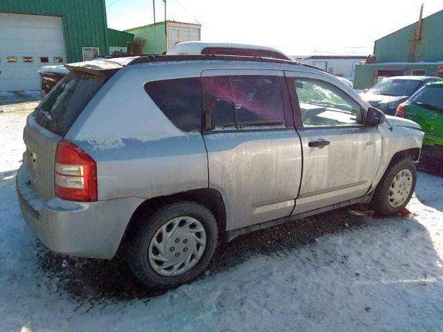 1J8FT47008D632332 - 2008 JEEP COMPASS SP SILVER photo 4