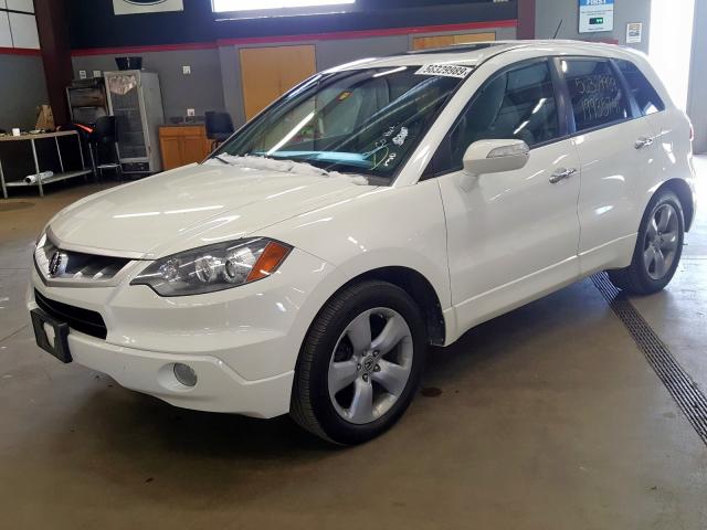 5J8TB18217A013686 - 2007 ACURA RDX WHITE photo 2