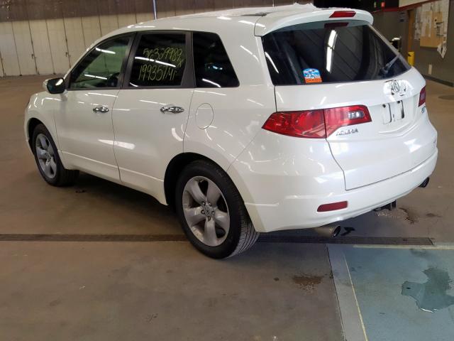 5J8TB18217A013686 - 2007 ACURA RDX WHITE photo 3