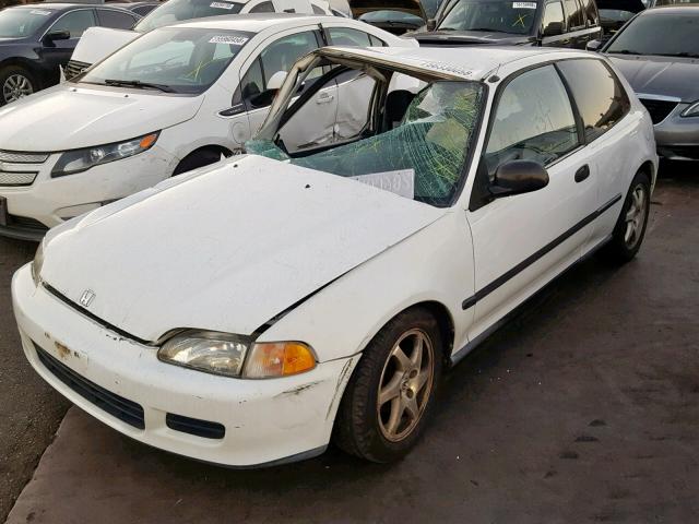 2HGEH2363PH543876 - 1993 HONDA CIVIC DX WHITE photo 2