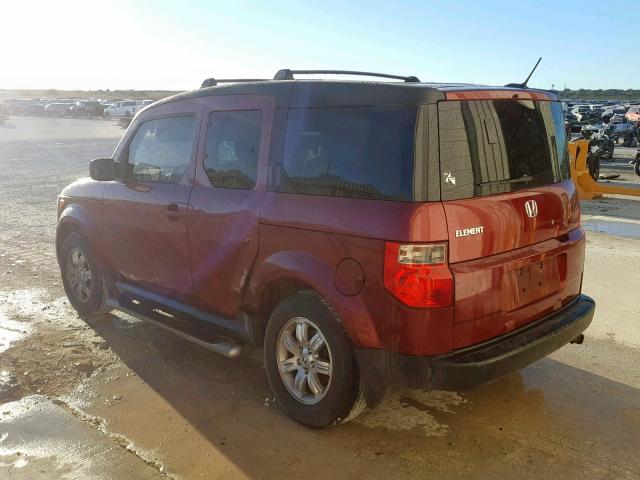 5J6YH28707L006229 - 2007 HONDA ELEMENT EX MAROON photo 3