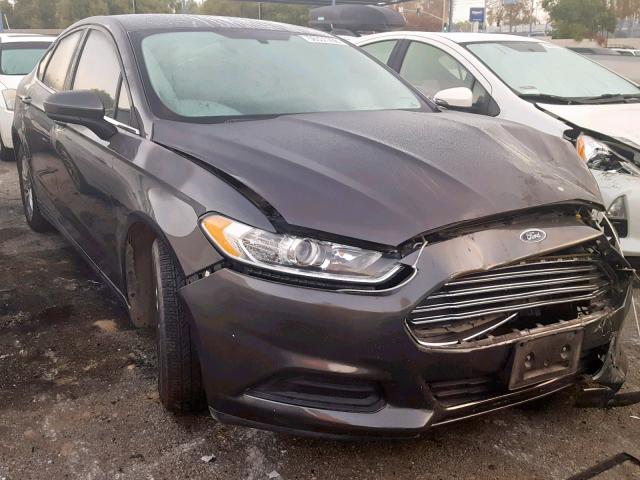 3FA6P0G70FR195203 - 2015 FORD FUSION S GRAY photo 1