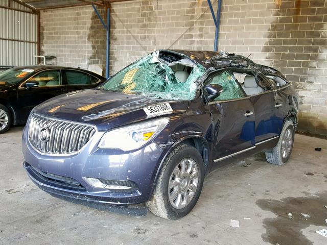 5GAKRCKD9DJ255747 - 2013 BUICK ENCLAVE BLUE photo 2