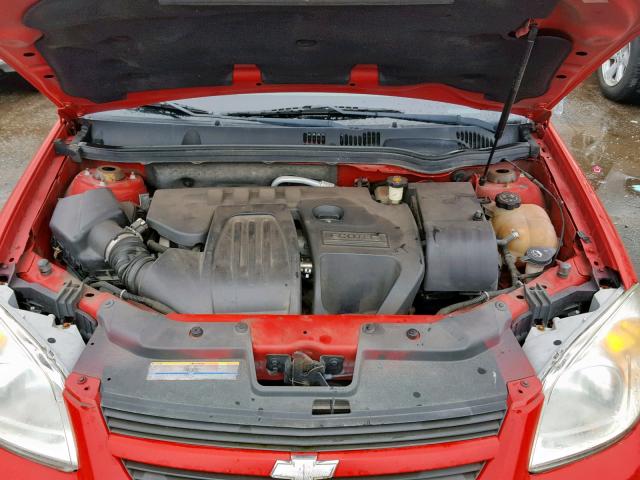 1G1AL15F377121758 - 2007 CHEVROLET COBALT LT RED photo 7