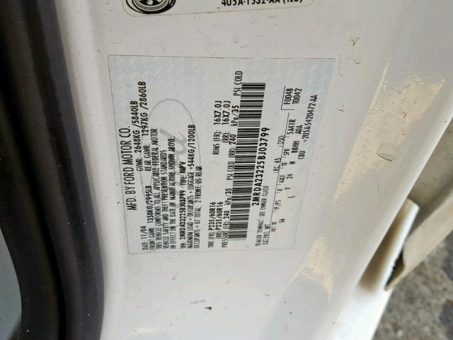 2MRDA23225BJ03799 - 2005 MERCURY MONTEREY P WHITE photo 10