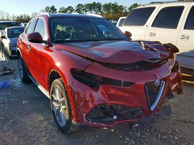 ZASFAKBNXJ7B67607 - 2018 ALFA ROMEO STELVIO TI MAROON photo 1