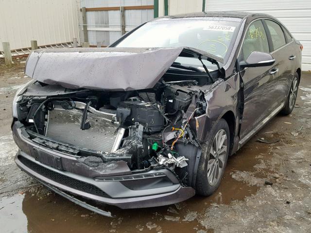 5NPE34AF1GH421620 - 2016 HYUNDAI SONATA SPO GRAY photo 2