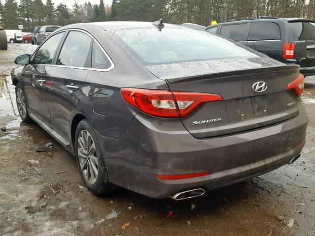 5NPE34AF1GH421620 - 2016 HYUNDAI SONATA SPO GRAY photo 3